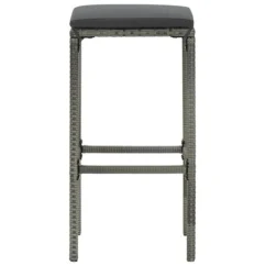 Tabourets De Bar Avec Coussins 6 Pcs Gris Résine Tressée -Chair Soldes Boutique tabourets de bar avec coussins 6 pcs gris resine tressee 3666722413534 847403