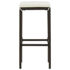 Tabourets De Bar Avec Coussins 6 Pcs Marron Résine Tressée -Chair Soldes Boutique tabourets de bar avec coussins 6 pcs marron resine tressee 3666722354851 943886