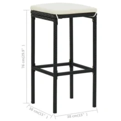 Tabourets De Bar Avec Coussins 6 Pcs Noir Résine Tressée 15 Tabourets De Bar Avec Coussins 6 Pcs Noir Résine Tressée -Chair Soldes Boutique tabourets de bar avec coussins 6 pcs noir resine tressee 3666722354844 943897