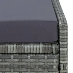 Transat Avec Coussin Résine Tressée Gris 2 -Chair Soldes Boutique transat avec coussin resine tressee gris 3666722363433 936587