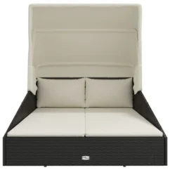 Transat Avec Toit Pliable Noir 200x114x128 Cm Résine Tressée -Chair Soldes Boutique transat avec toit pliable noir 200x114x128 cm resine tressee 8720845727048 1518023